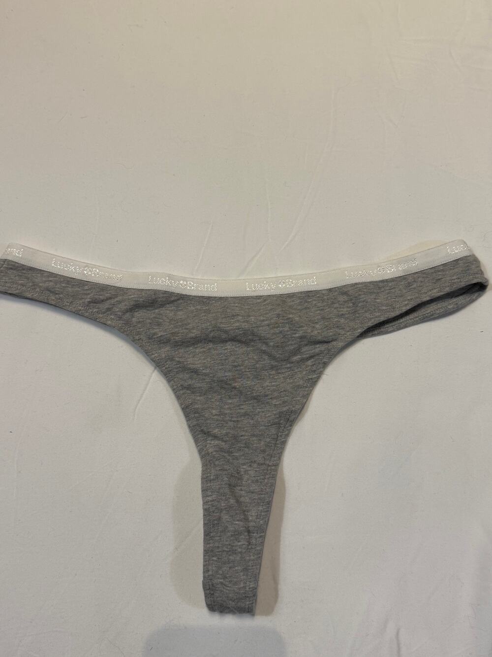 NWT Lucky Brand Cotton Thong – Heather Gray – Size XL